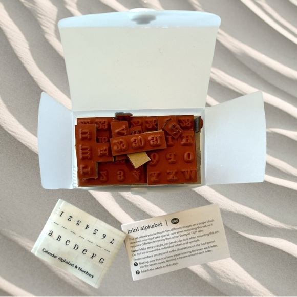 Lot of 3 Wood Mounted Stamps Nameplate Especially for You & Mini Alphabet - Picture 4 of 11